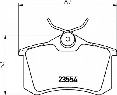 HELLA PAGID 8db355019911 -  Комплект тормозных колодок, дисковый тормоз